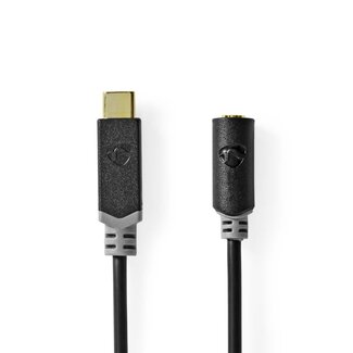 Nedis Nedis USB-C naar 3,5mm Jack audio adapter - actief / zwart - 1 meter