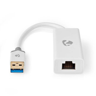 Nedis Nedis USB-A naar RJ45 Gigabit Ethernet LAN adapter - USB3.0 - CAT6 / wit - 0,20 meter