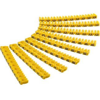 Goobay Goobay markeerclips (A-B-C) voor kabels - 2,8 - 4,6 mm - 90 stuks / geel