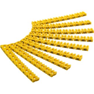 Goobay Goobay markeerclips (A-B-C) voor kabels - 3,8 - 5,9 mm - 90 stuks / geel