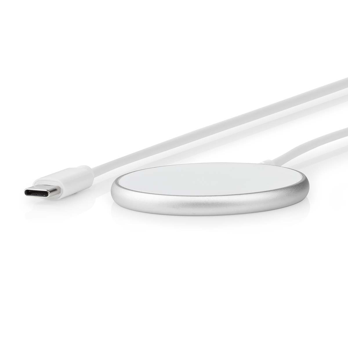 Nedis Draadloze Oplader | 5 / 7.5 / 10 / 15 W | 1 / 1.1 / 1.67 / 2 A | Inclusief kabel | USB Type-C™ | 1.00 m