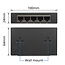 ACT Gigabit Ethernet Switch met 5 poorten - metalen behuizing / zwart