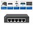 ACT Gigabit Ethernet Switch met 5 poorten - metalen behuizing / zwart