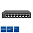 ACT Gigabit Ethernet Switch met 8 poorten - metalen behuizing / zwart