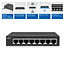 ACT Gigabit Ethernet Switch met 8 poorten - metalen behuizing / zwart