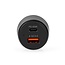 Nedis autolader met 1 USB-C PD en 1 USB-A Quick Charge 3.0 poort - 65W / zwart