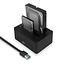 ACT Dual Bay Docking Station voor 2,5'' en 3,5'' SATA HDD/SSD - USB3.0 (5 Gbps) / zwart