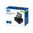 ACT Dual Bay Docking Station voor 2,5'' en 3,5'' SATA HDD/SSD - USB3.0 (5 Gbps) / zwart