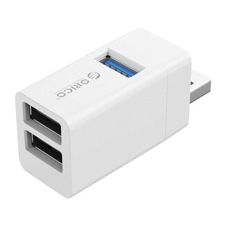 Orico Orico mini USB hub met 3 poorten - USB2.0/USB3.0 - busgevoed / wit