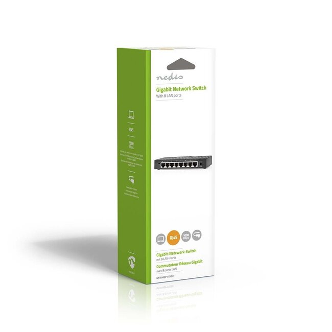 Nedis Gigabit Ethernet Switch met 8 poorten / zwart