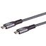 Premium USB-C naar USB-C kabel - USB4 (tot 40 Gbit/s) - PD3.1 tot 240W - video tot 8K 60Hz / zwart - 1 meter