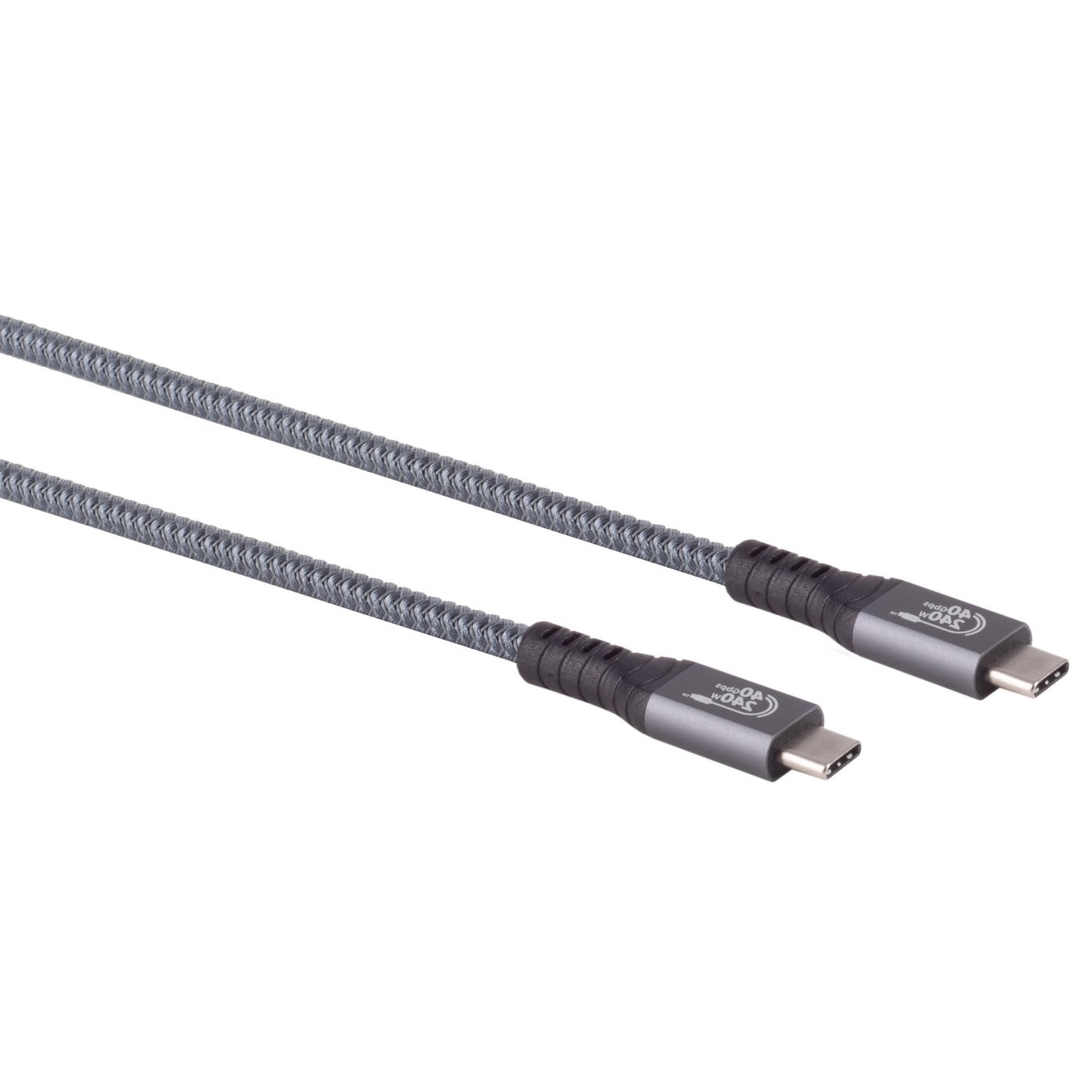 USB-C - USB-C | Kabel | 1.5 meter | DisplayPort 1.4/USB4 40 Gbps Gen 3x2/DP Alt Mode 2.0/Quick Charge 2.0/Quick Charge 3.0/Power