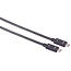 UltraFlex USB-C naar USB-C kabel - USB4 (tot 40 Gbit/s) - PD tot 100W - video tot 8K 60Hz / zwart - 0,25 meter
