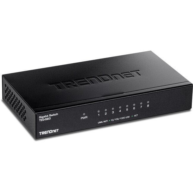 TRENDnet TEG-S83 Gigabit Ethernet Switch met 8 poorten / zwart