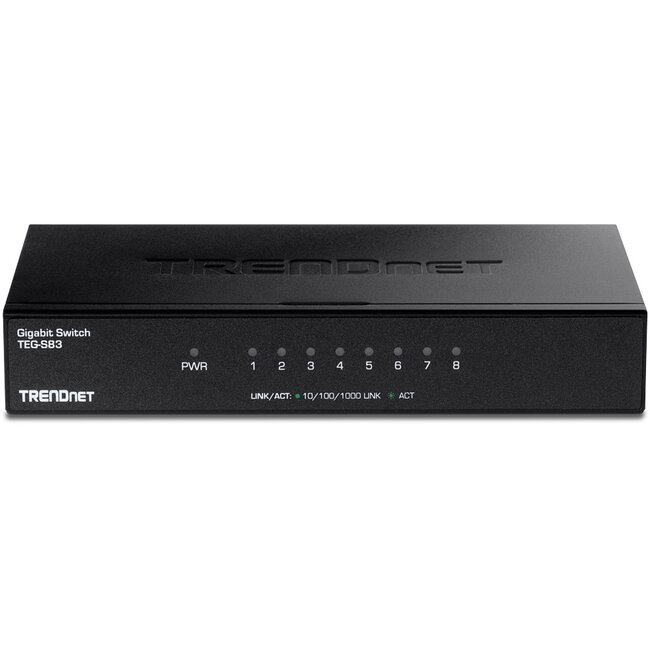 TRENDnet TEG-S83 Gigabit Ethernet Switch met 8 poorten / zwart
