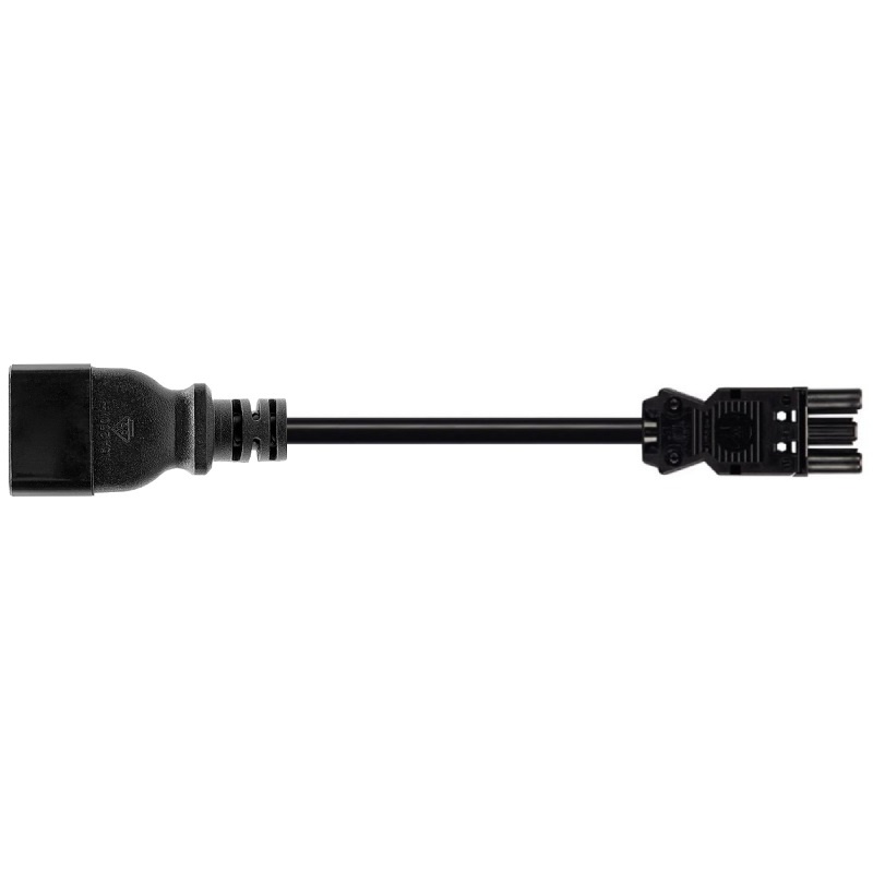 Installatiestekker - IEC C20 | stroomkabel | 1 meter |  | Schroff