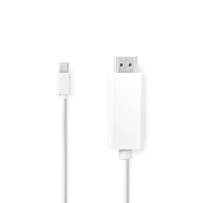 Nedis Mini DisplayPort naar HDMI kabel - DP1.2 / HDMI 1.4 (4K 30Hz) / wit - 2 meter