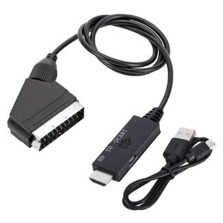 Dolphix HDMI (m) naar Scart (m) converter kabel / zwart - 1 meter
