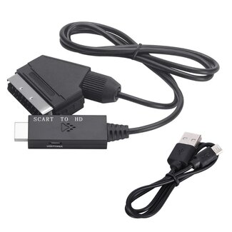 Dolphix Scart (m) naar HDMI (m) converter kabel / zwart - 1 meter
