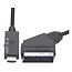 Scart (m) naar HDMI (m) converter kabel / zwart - 1 meter