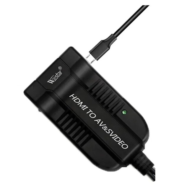 HDMI naar Tulp composiet AV en S-VHS converter / zwart - 0,25 meter