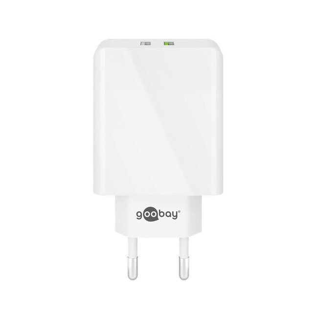 Goobay USB thuislader met 2 poorten - Quick Charge 3.0 - 28W / wit
