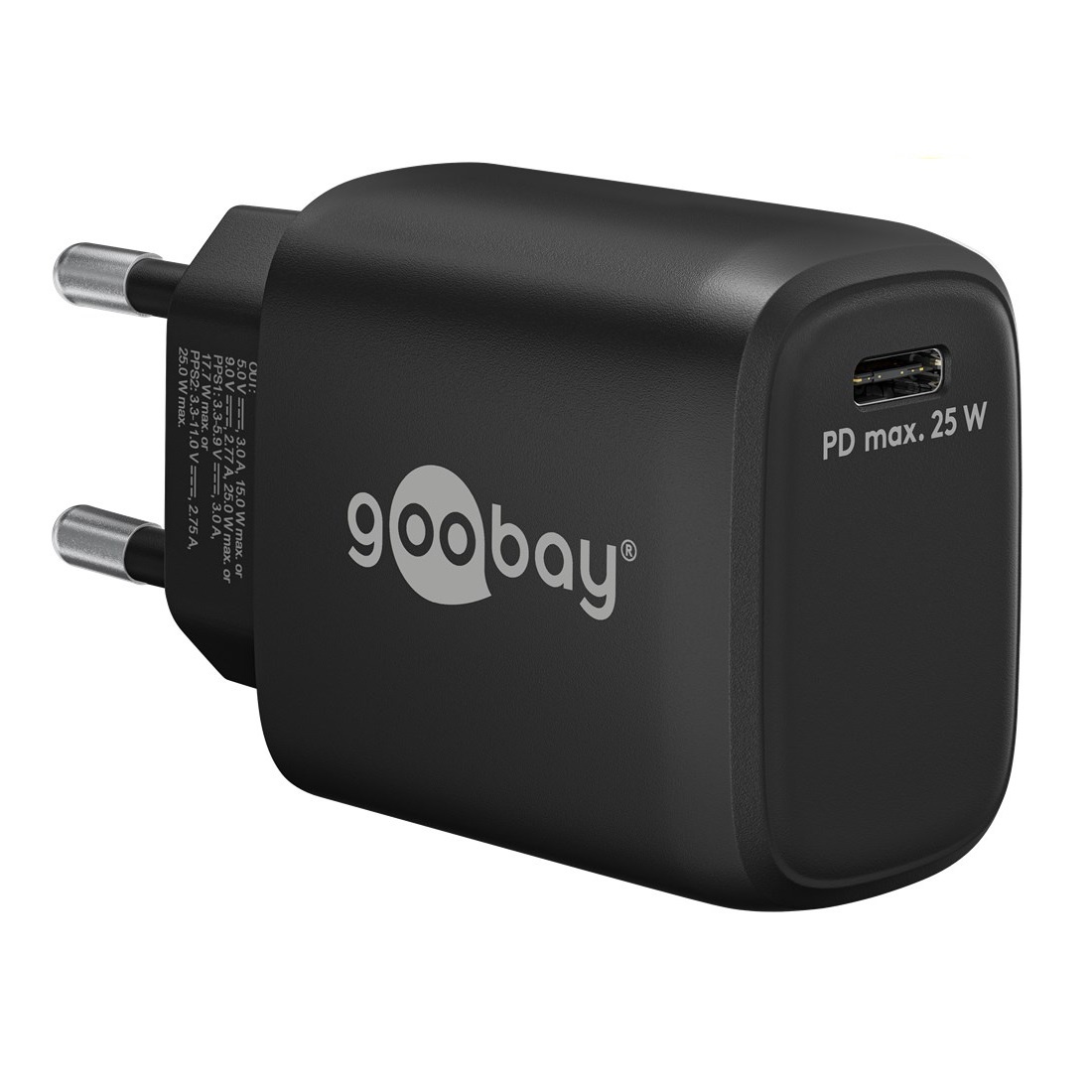 USB-C - stopcontact | Thuislader | n.v.t. | USB2.0 High Speed/Power Delivery | Goobay