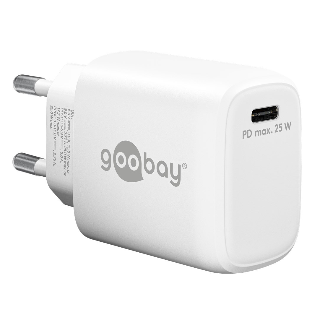 USB-C - stopcontact | Thuislader | n.v.t. | USB2.0 High Speed/Power Delivery | Goobay