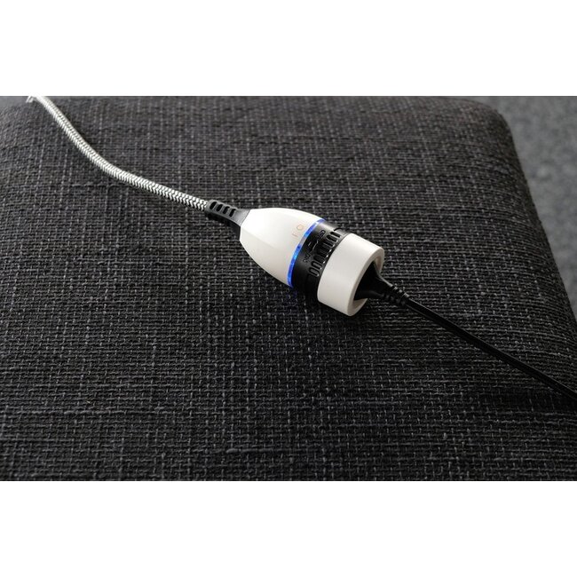 Brennenstuhl CEE 7/7 - CEE 7/3 stroom verlengkabel met draaischakelaar en nylon mantel - 3x 1,50mm / zwart/wit - 3 meter