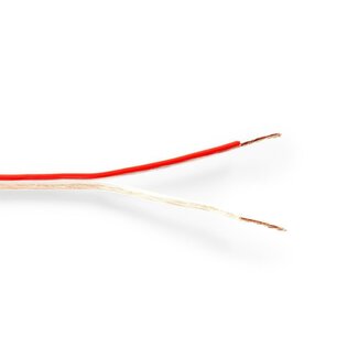 Nedis Nedis luidspreker kabel (CU koper) - 2x 0,75mm² / transparant - 1 meter