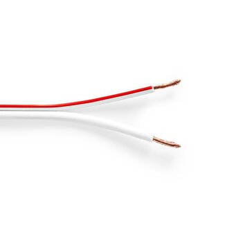 Nedis Nedis luidspreker kabel (CU koper) - 2x 2,50mm² / wit - 1 meter