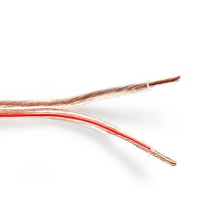 Nedis Nedis luidspreker kabel (CU koper) - 2x 4,00mm² / transparant - 1 meter