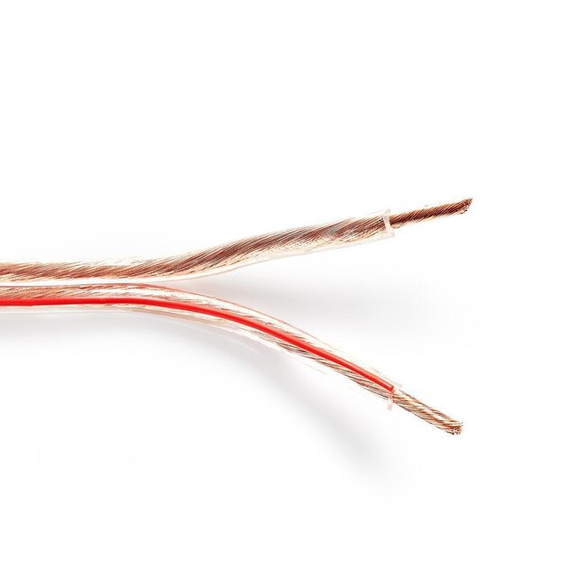 Nedis luidspreker kabel (CU koper) - 2x 4,00mm² / transparant - 1 meter