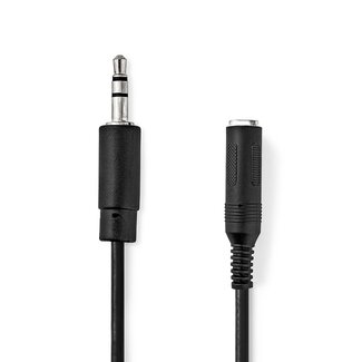 Nedis Nedis 3,5mm Jack (m) - 6,35mm Jack (v) stereo audio adapter kabel - CCS aders / zwart - 0,20 meter