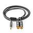 Nedis Premium 3,5mm Jack - Tulp stereo audio kabel / zwart - 1 meter