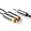 Nedis Premium 3,5mm Jack - Tulp stereo audio kabel / zwart - 1 meter