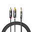 Nedis Premium 3,5mm Jack - Tulp stereo audio kabel / zwart - 2 meter