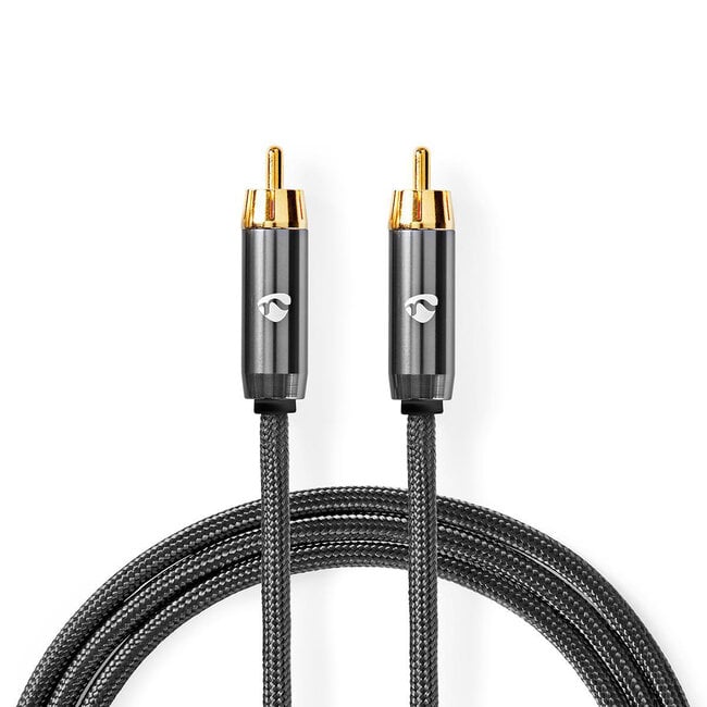 Nedis Premium Subwoofer/Tulp mono audio kabel / zwart - 3 meter