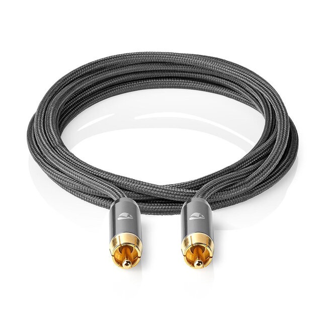 Nedis Premium Subwoofer/Tulp mono audio kabel / zwart - 5 meter