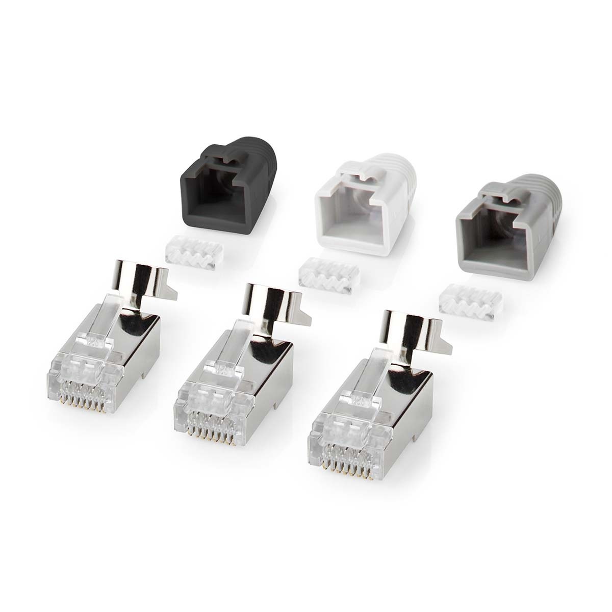 Nedis CCBW89390GY RJ45-connector voor CAT7 FTP netwerkkabel (set van 10)
