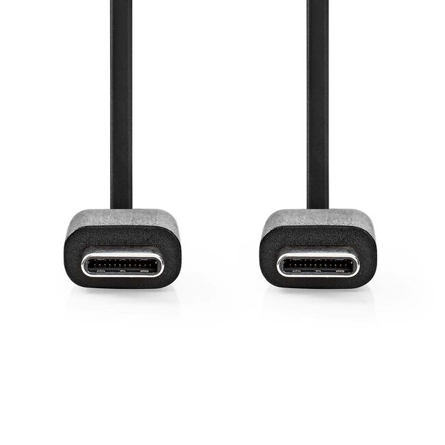Nedis USB-C naar USB-C kabel - USB2.0 - PD 60W / zwart - 1 meter