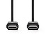 Nedis USB-C naar USB-C kabel - USB2.0 - PD 60W / zwart - 1 meter