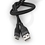 Nedis USB-C naar USB-A siliconen kabel - USB2.0 - PD 15W / zwart - 1,5 meter