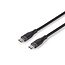 Nedis USB-C naar USB-C siliconen kabel - USB2.0 - PD 60W / zwart - 1,5 meter
