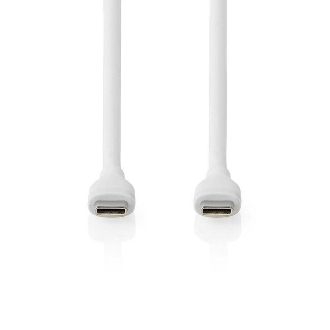 Nedis USB-C naar USB-C siliconen kabel - USB2.0 - PD 60W / wit - 1,5 meter