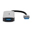 Nedis USB hub met 4 poorten - USB2.0/USB3.0 - busgevoed / grijs - 0,10 meter