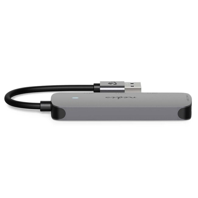 Nedis USB hub met 4 poorten - USB2.0/USB3.0 - busgevoed / grijs - 0,10 meter