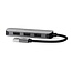 Nedis USB hub met 4 poorten - USB2.0/USB3.0 - busgevoed / grijs - 0,10 meter