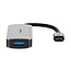 Nedis USB-C hub met 4 poorten - busgevoed - USB3.0 / grijs - 0,10 meter