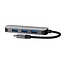 Nedis USB-C hub met 4 poorten - busgevoed - USB3.0 / grijs - 0,10 meter